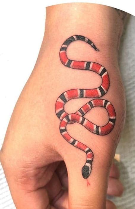 gucci coral snake tattoo|snake shoulder tattoos.